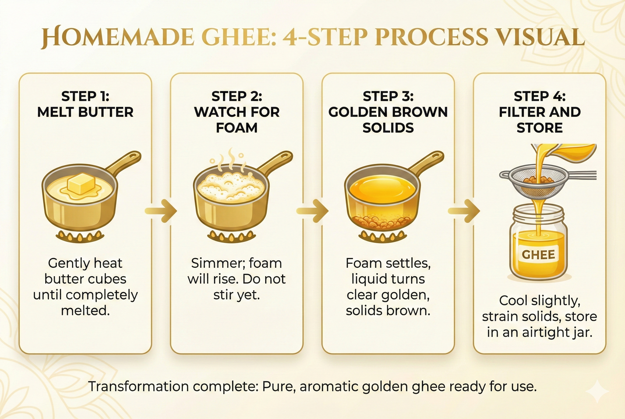 How to Make Ghee at Home - Step-by-Step Process Guide