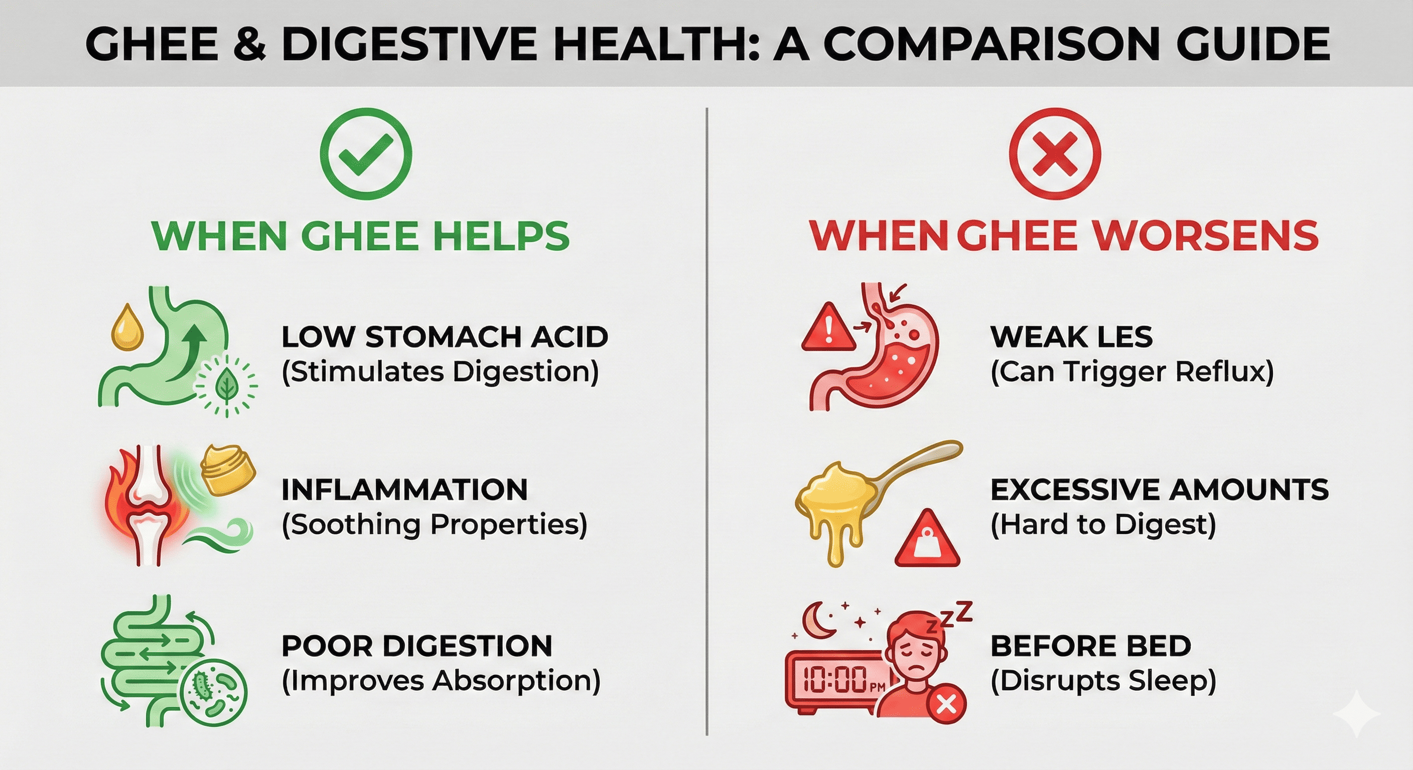 When Ghee Helps vs Hurts Acid Reflux - Scientific Comparison