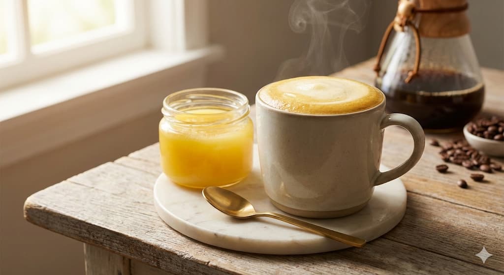 Ghee coffee (bulletproof) benefits – creamy A2 ghee coffee for weight loss, energy and focus