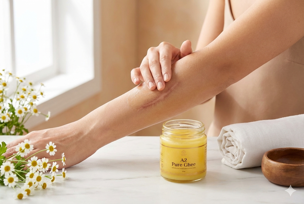 Ghee for Scars and Wound Healing - Natural scar fading with A2 ghee vitamin E and tissue repair