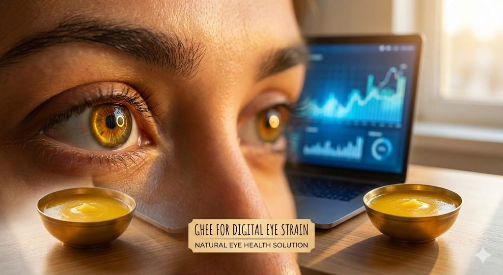 Ghee for Dry Eyes and Digital Eye Strain - A2 Ghee Natural Eye Health Solution