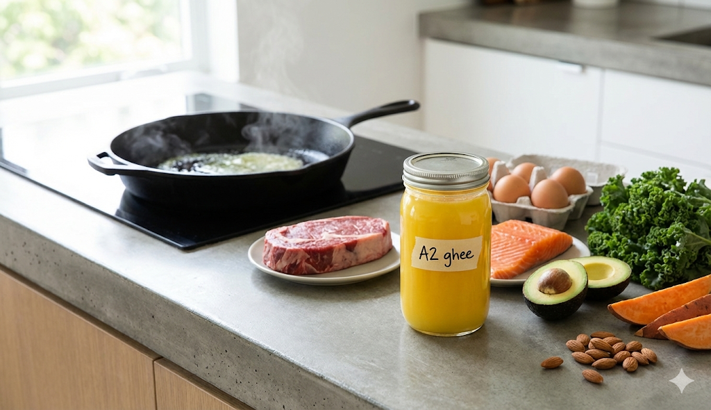 Ghee for Paleo Diet - A2 Ghee with Paleo-Friendly Whole Foods and Ingredients