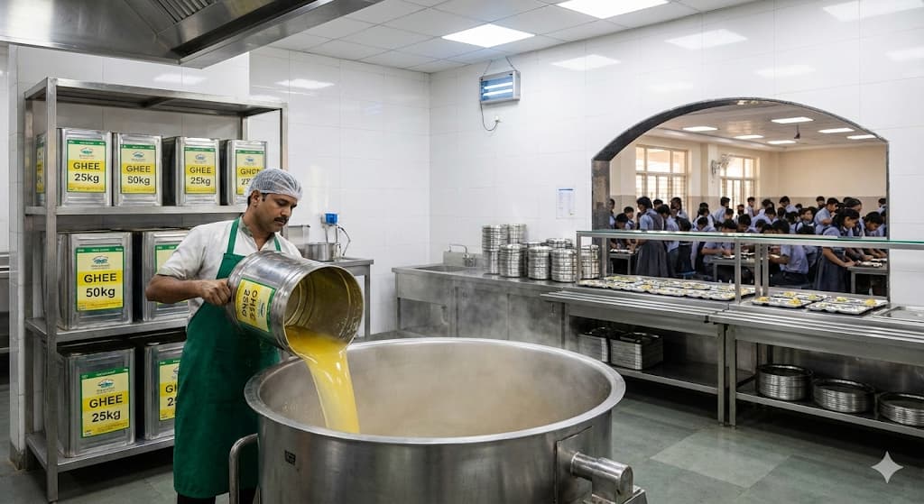 Best Ghee for Schools Hostels and Institutional Kitchens - Premium bulk ghee for student nutrition