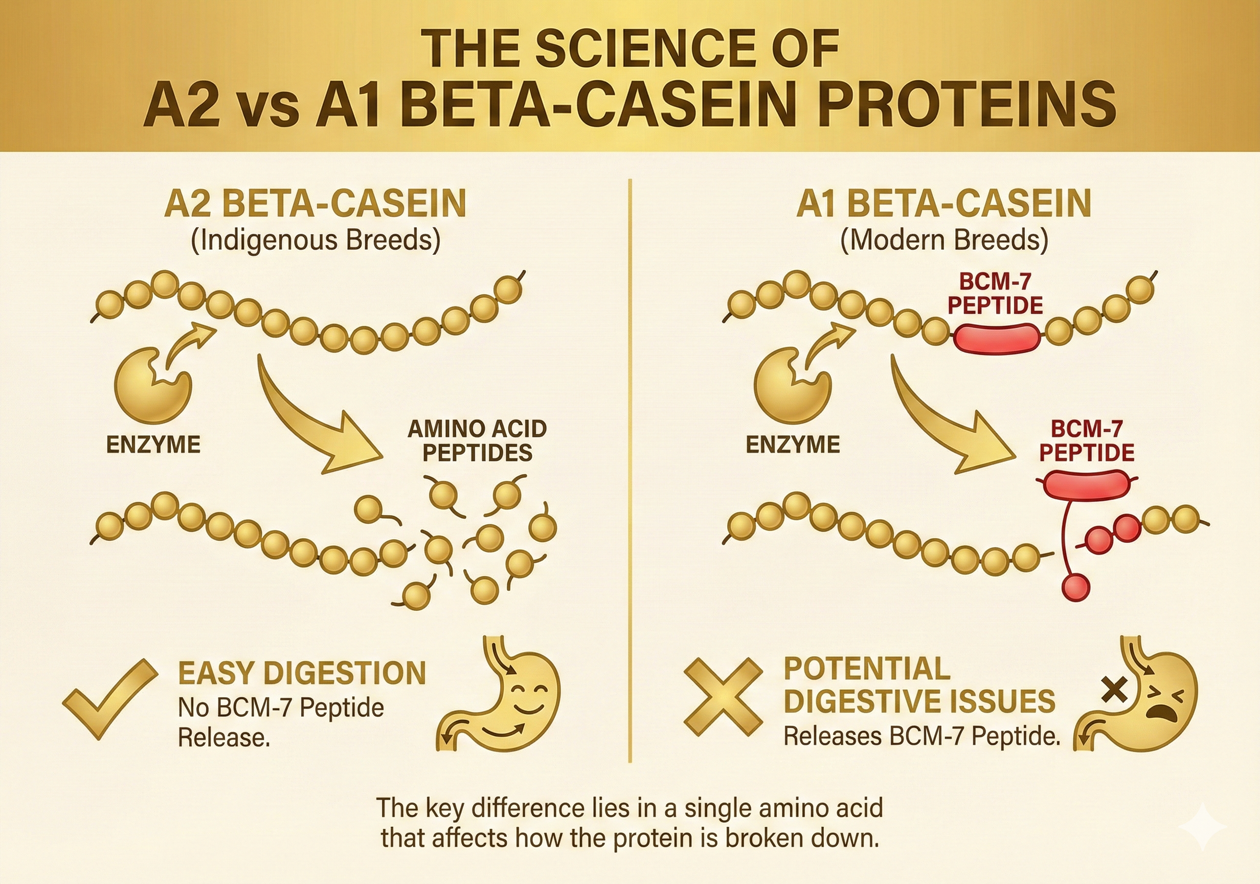 A2 vs A1 Beta-Casein Protein Structure - Understanding the Difference