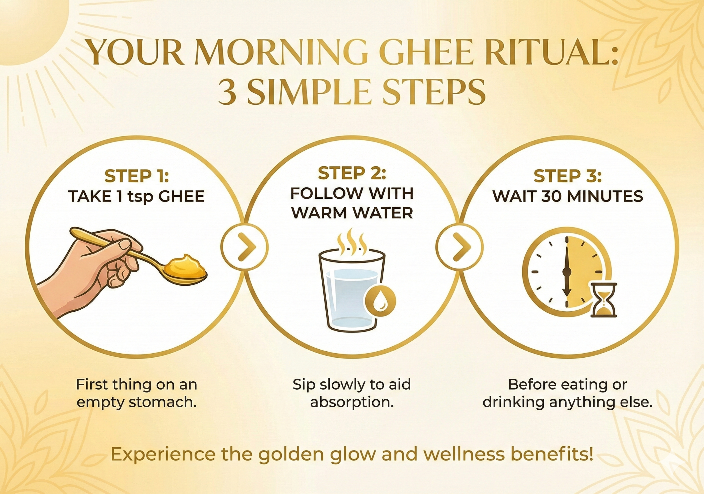 How to Eat Ghee on Empty Stomach - Morning Ritual Step-by-Step Guide