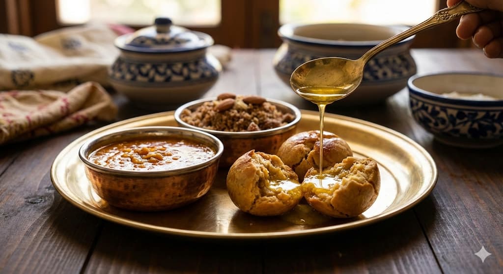 Dal Baati Churma Recipe - Authentic Rajasthani Style with Pure Ghee