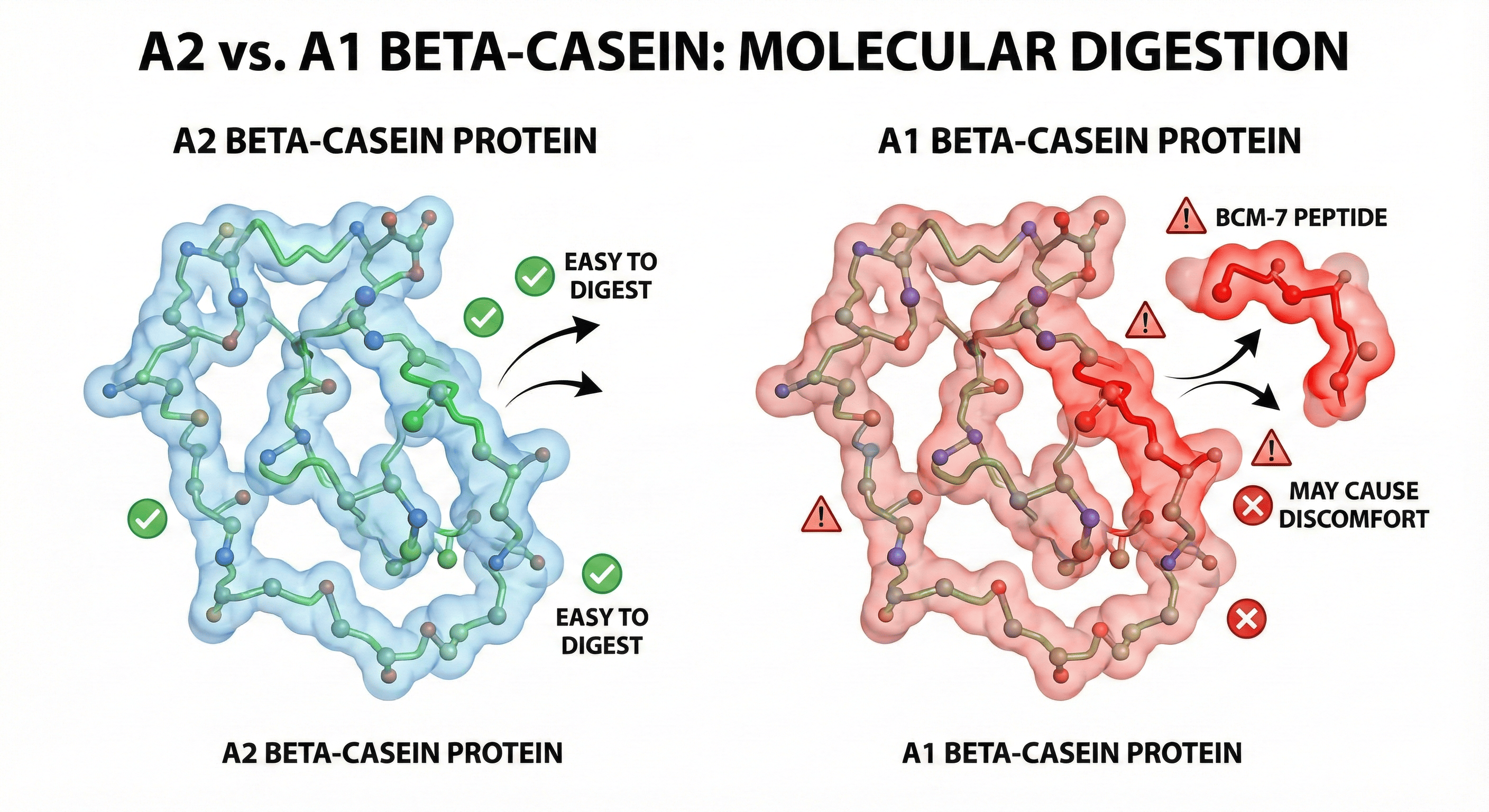 A2 vs A1 Protein Structure - Why A2 Ghee Is Easier to Digest