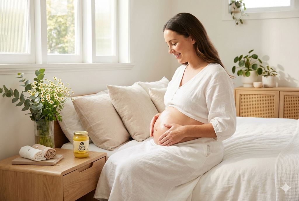 Ghee for Stretch Marks - Natural prevention and fading with A2 ghee during pregnancy and postpartum