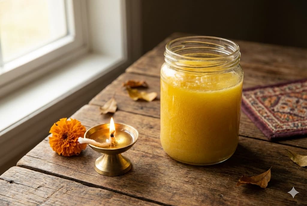 Ghee for Puja Havan and Hindu Rituals - Pure Cow Ghee Diya Lamp