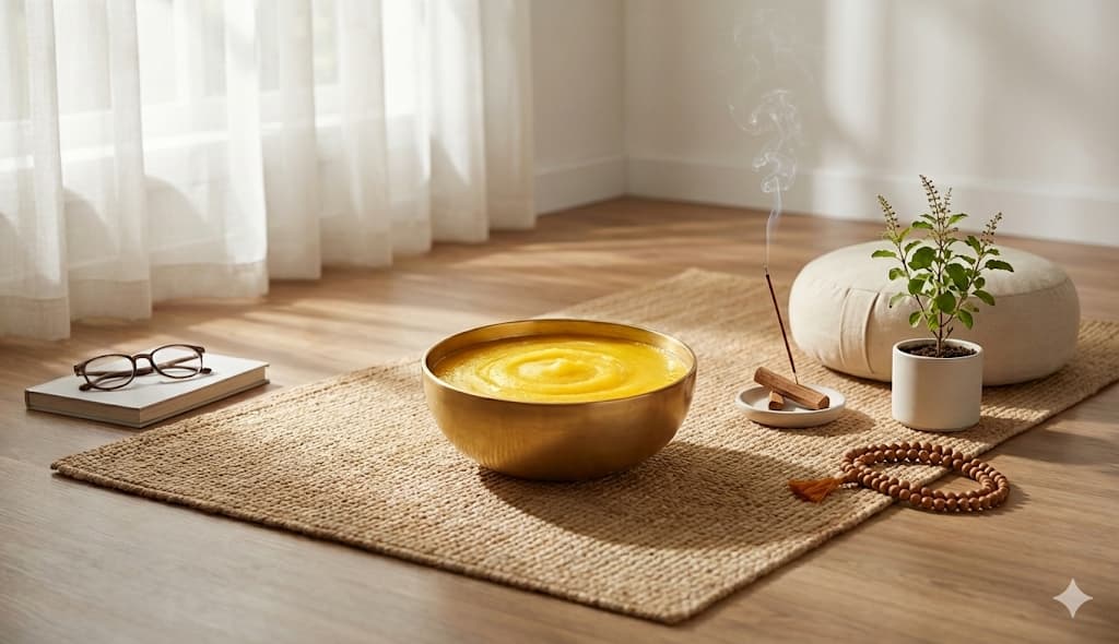 Best A2 Ghee for Yoga and Meditation - Pure sattvic ghee for energy, mental focus, and flexibility in yoga practice