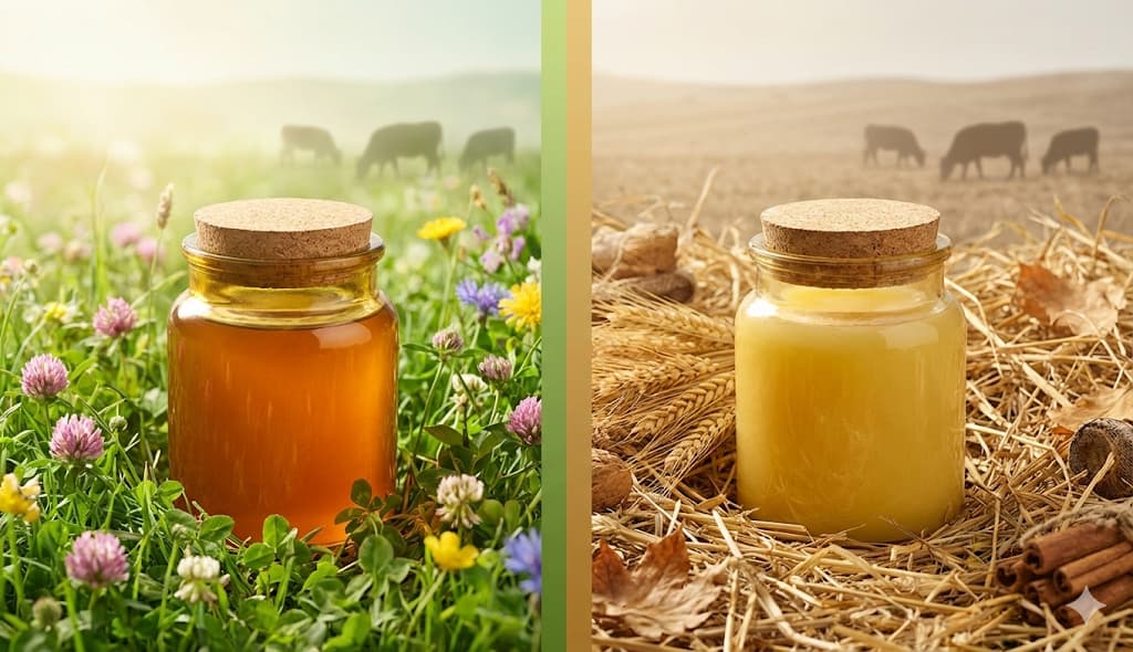 Seasonal Ghee Variation - How Cow Diet Affects Ghee Color, Taste, and Aroma