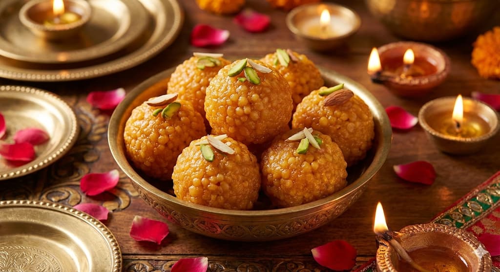 Motichoor Ladoo Recipe - Traditional Indian Sweet with Pure A2 Ghee