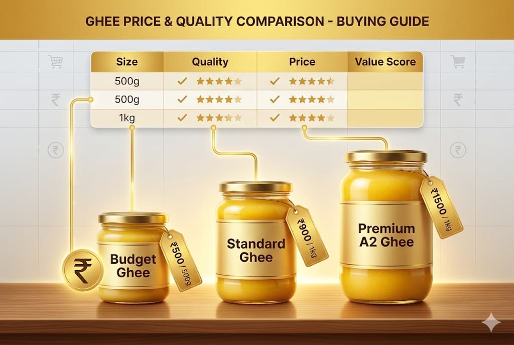 Ghee Price Comparison India 2025 - Complete Buying Guide