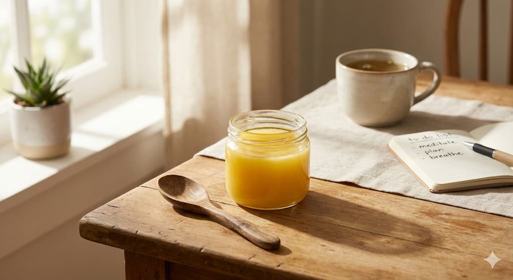Ghee for ADHD and hyperactivity – golden A2 ghee for natural focus support and brain wellness