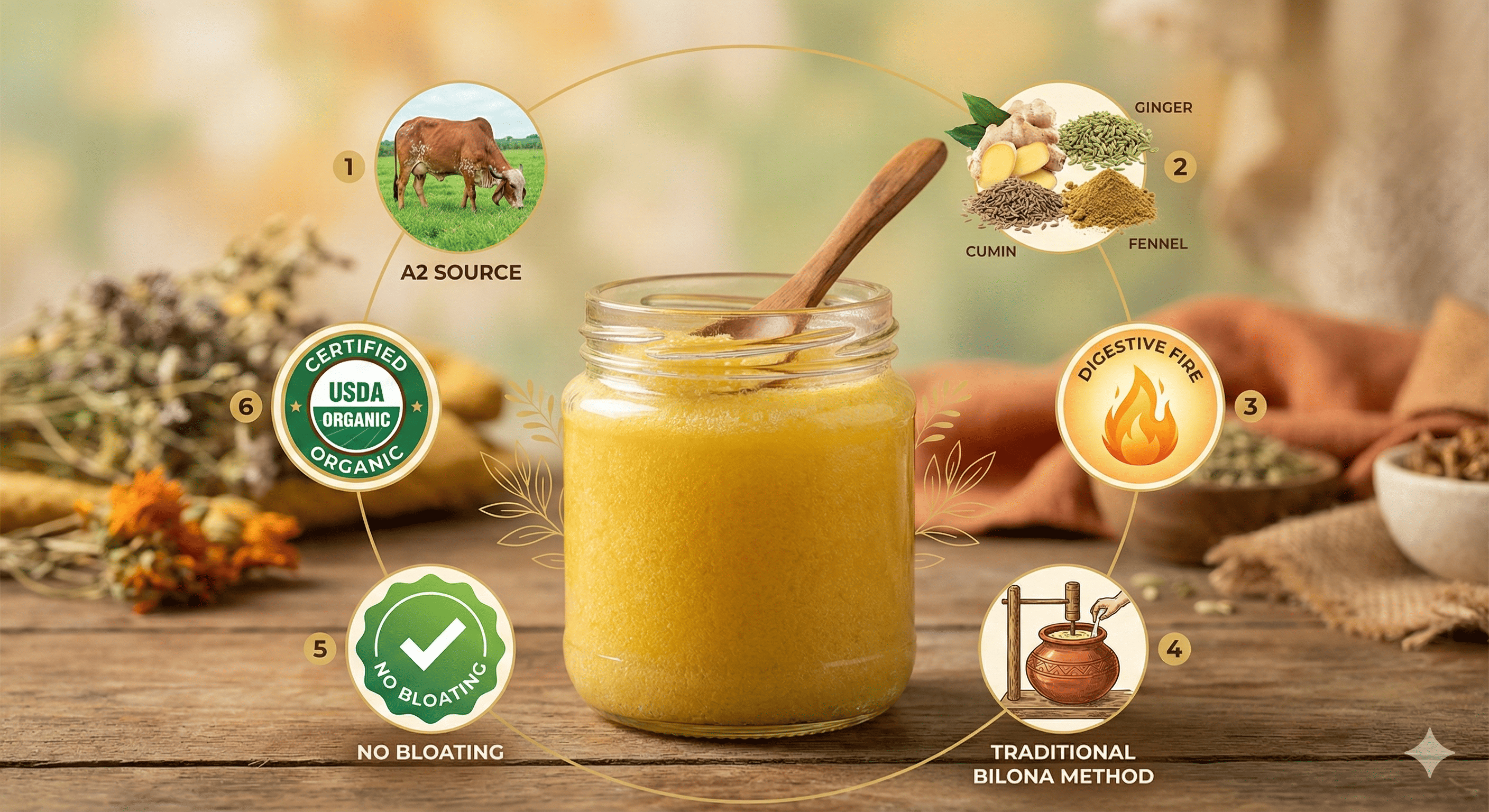 Best Ghee for Bloating Relief - Quality Indicators and Digestive Benefits