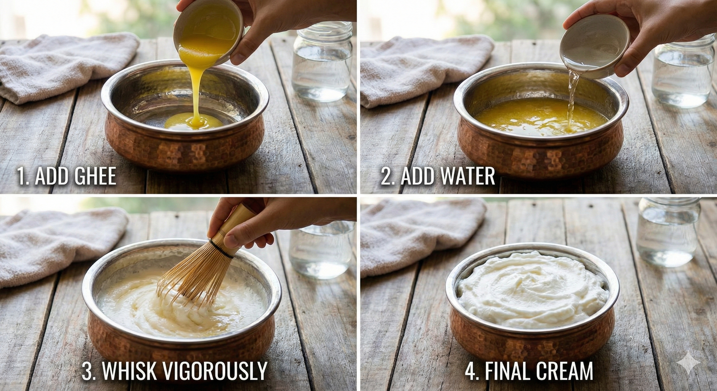 How to Make 100 Times Washed Ghee - Step-by-Step Process in Copper Vessel