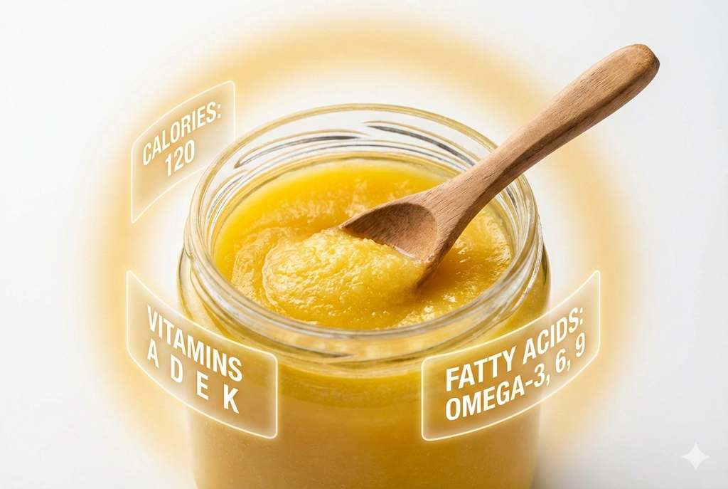 Ghee Nutrition Facts - Complete breakdown of calories, vitamins, and fatty acids