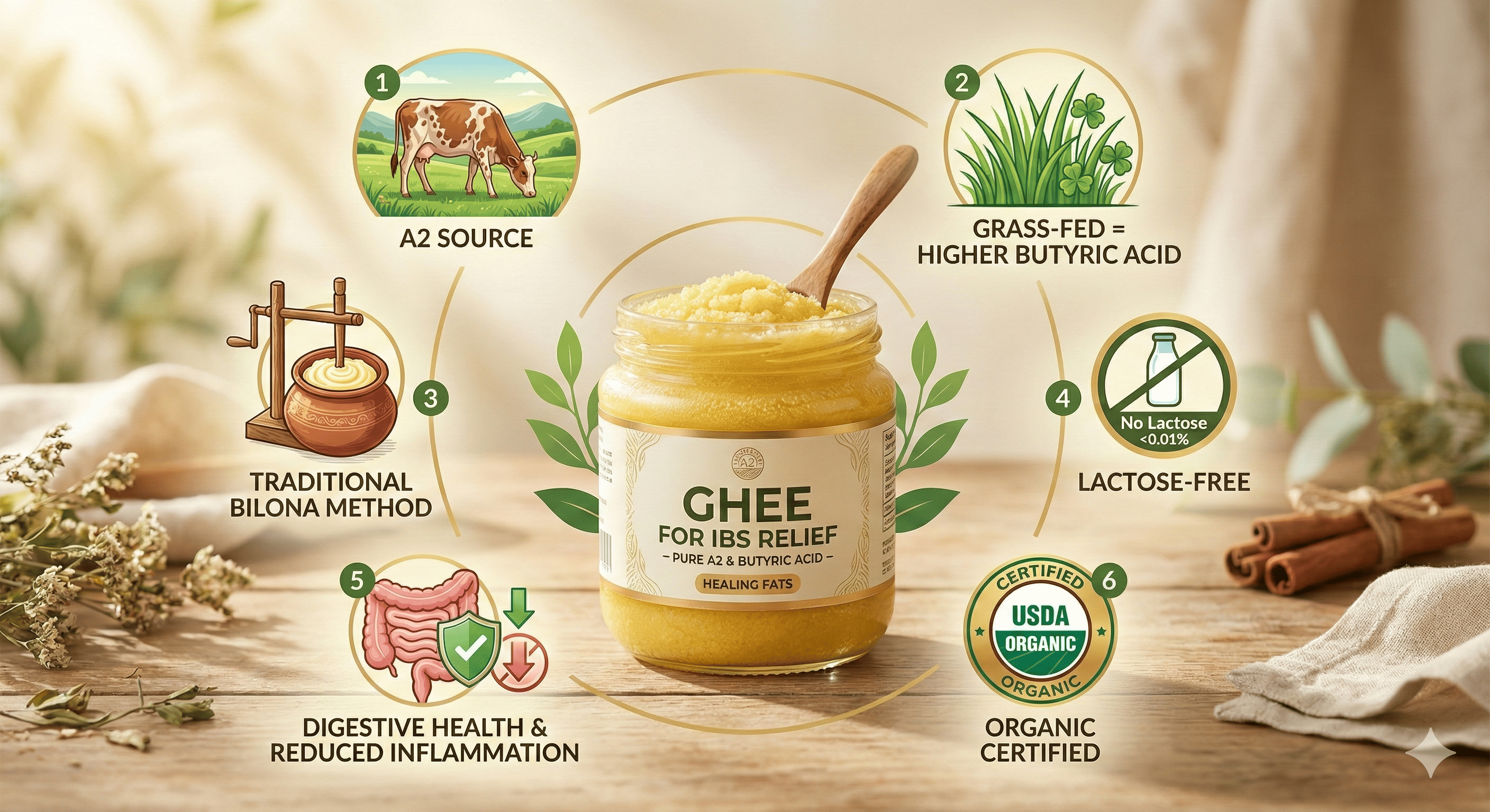 Best Ghee for IBS - Quality Indicators and IBS-Healing Properties