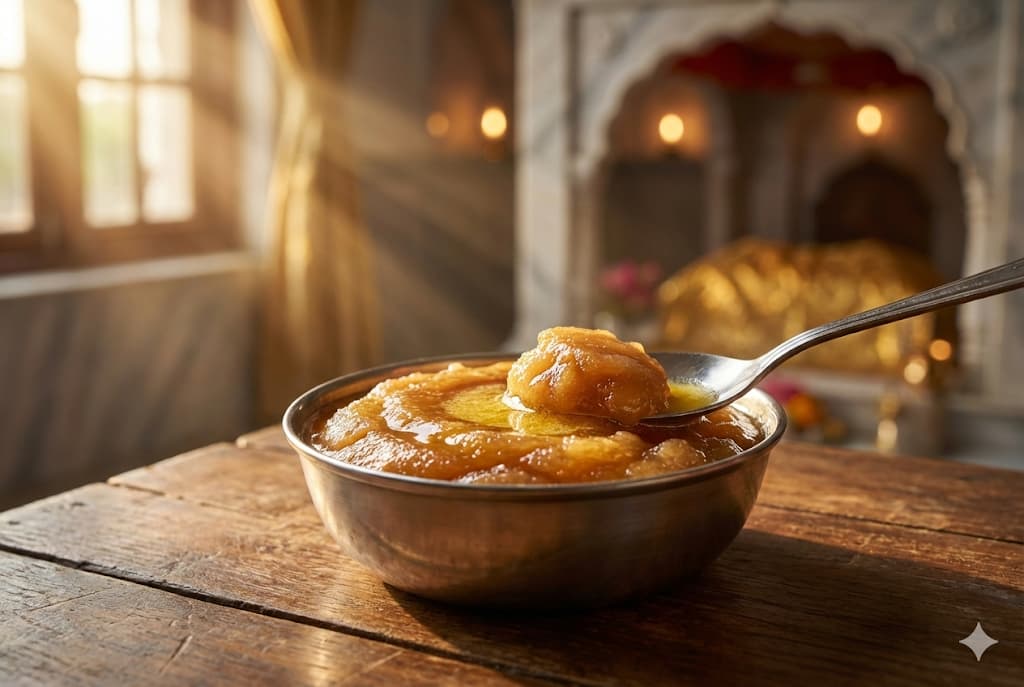 Kada Prasad Recipe - Authentic Atte Ka Halwa with Pure Ghee