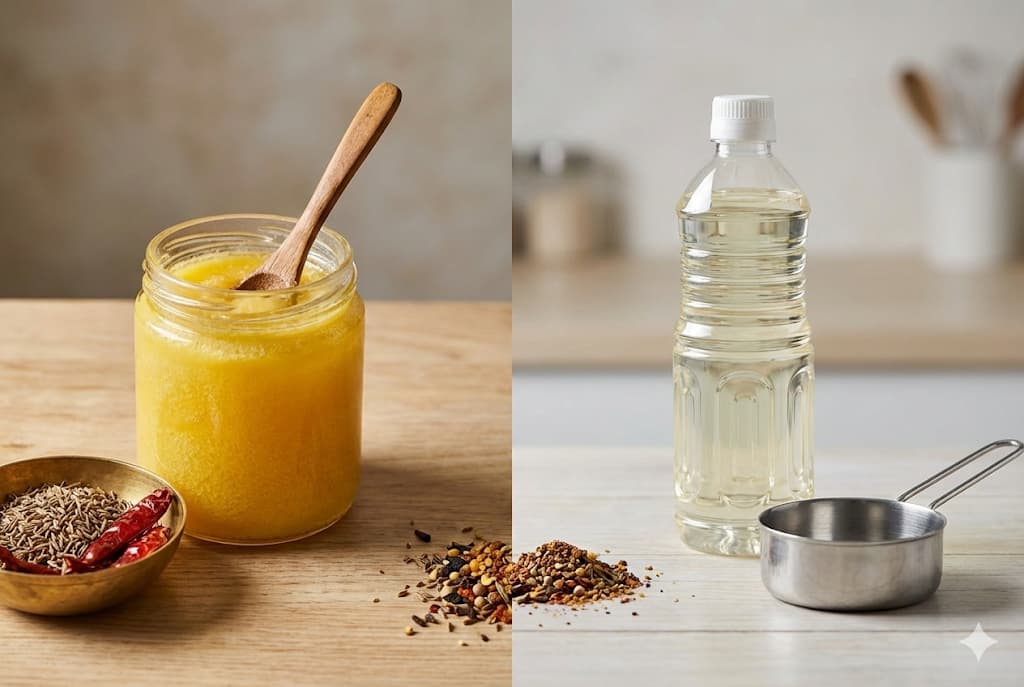 Ghee vs Refined Oil - Complete Health Comparison for Indian Cooking