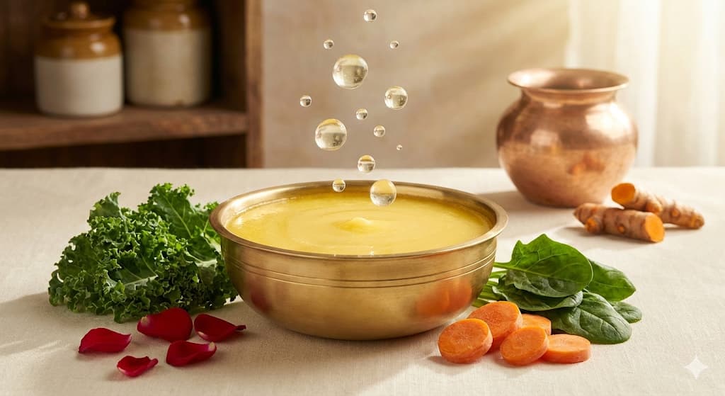 Ghee for Collagen Production - Natural Anti-Aging with Pure A2 Ghee Vitamin K and Skin Elasticity