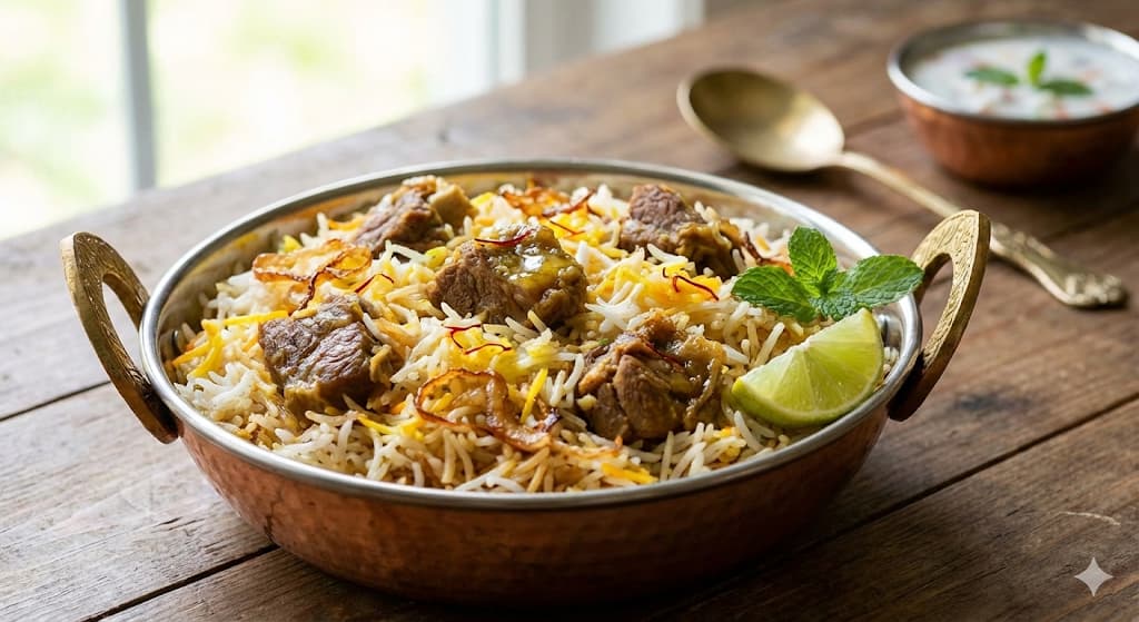 Ghee Biryani Recipe - Authentic Dum Biryani with Saffron Rice and Pure Ghee