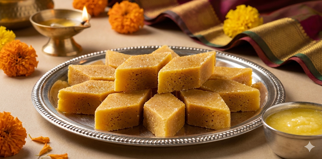 Ghee Mysore Pak Recipe - Authentic Karnataka royal sweet with pure A2 ghee
