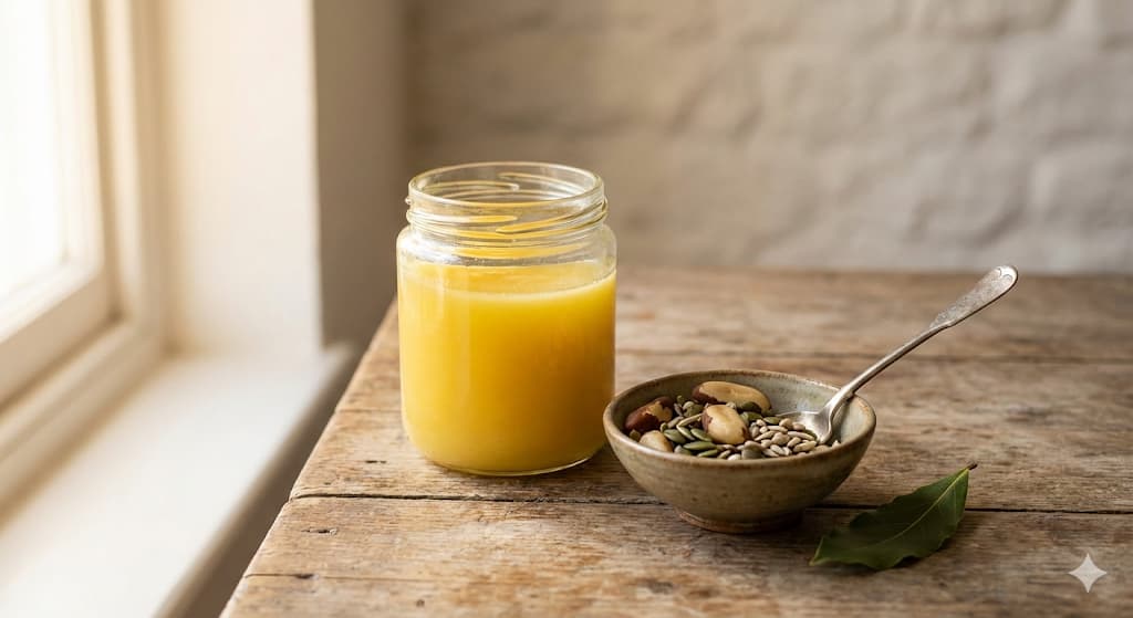 How A2 Cow Ghee supports thyroid health - hormone production, reduces inflammation, boosts metabolism, and enhances nutrient absorption