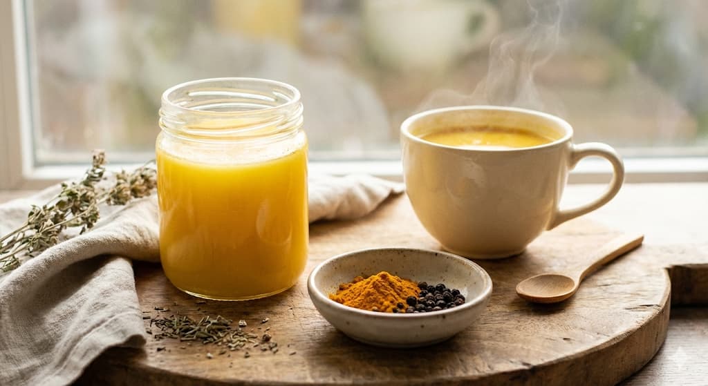 Ghee for asthma and respiratory health – golden A2 ghee with turmeric for airway support and easier breathing