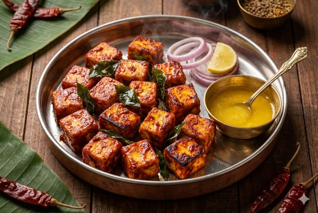 Paneer Ghee Roast Recipe - Authentic Mangalorean Style with Pure A2 Ghee