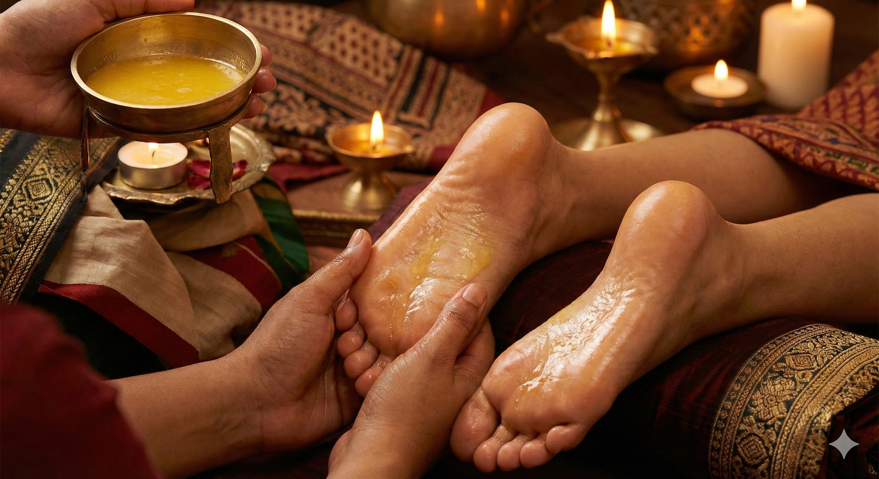 Padabhyanga Foot Massage with Ghee - Ayurvedic Sleep Ritual