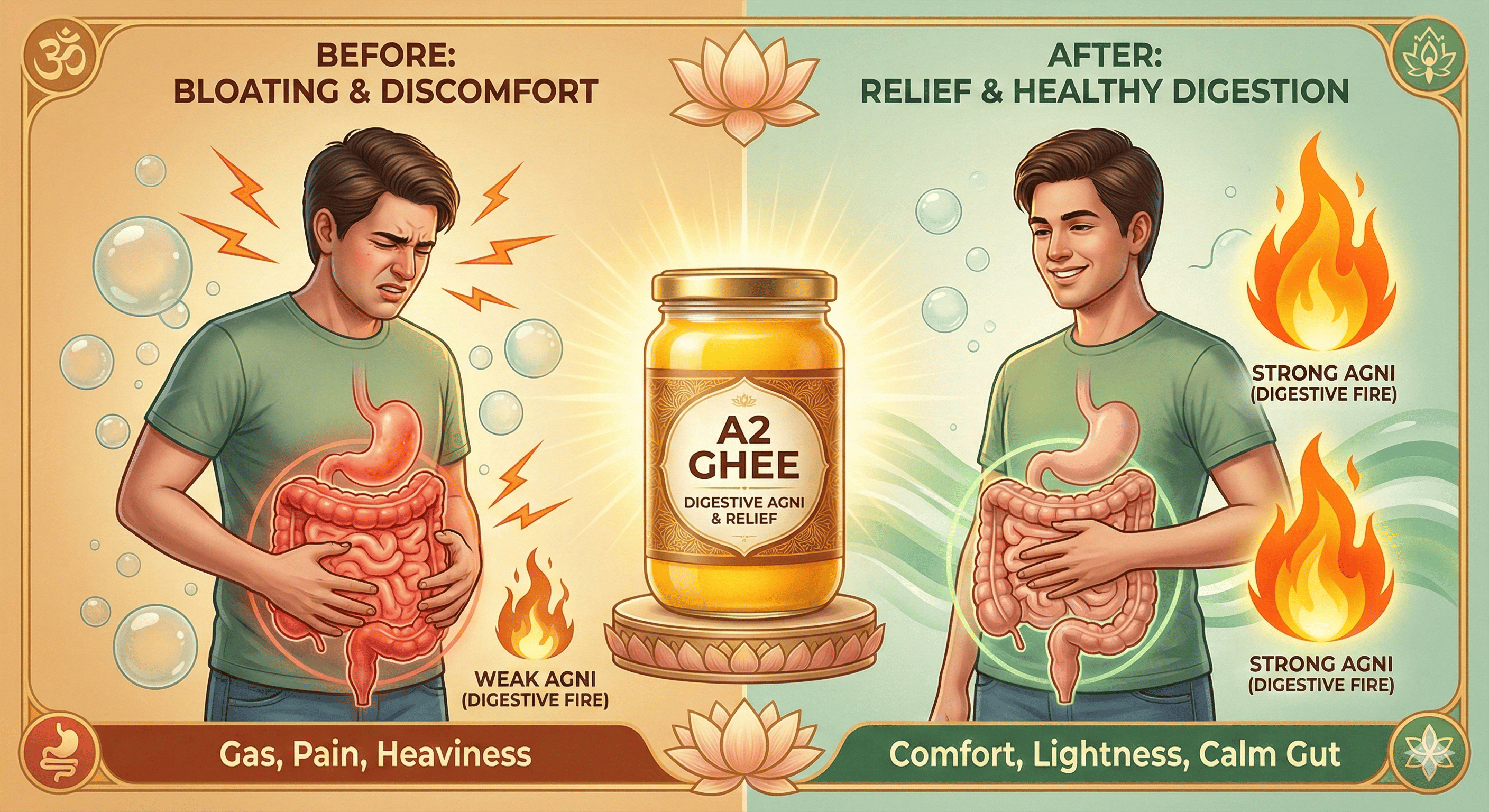 Ghee for Bloating and Gas - Natural Ayurvedic Digestive Solution