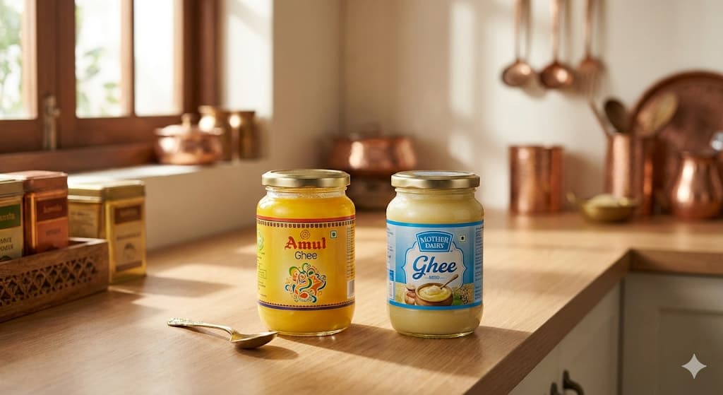 Amul Ghee vs Mother Dairy Ghee Comparison - Complete Quality and Price Analysis for Indian Consumers