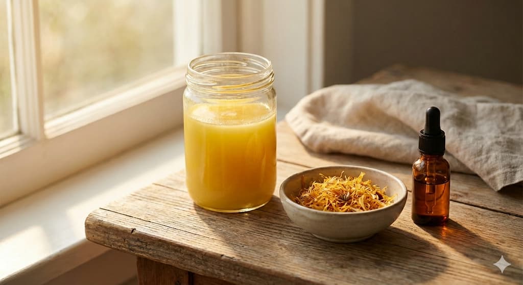 Ghee for eczema – golden A2 ghee for natural skin support; butyric acid and vitamins in ghee may help soothe inflammation and support the skin barrier when used as part of an internal and topical protocol.
