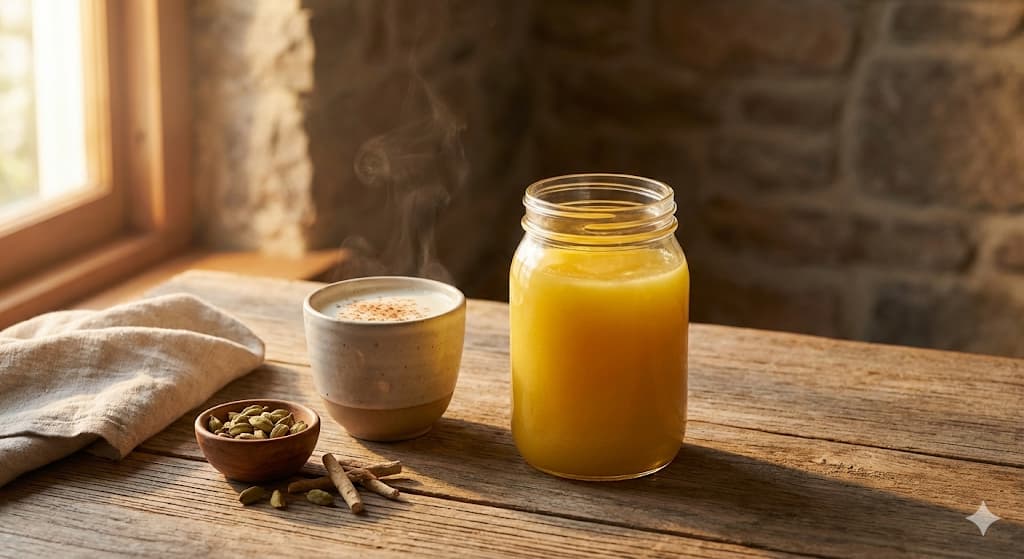 Ghee for Sleep Quality and Insomnia - Ayurvedic Night Ritual with Golden Milk for Deep, Restorative Sleep
