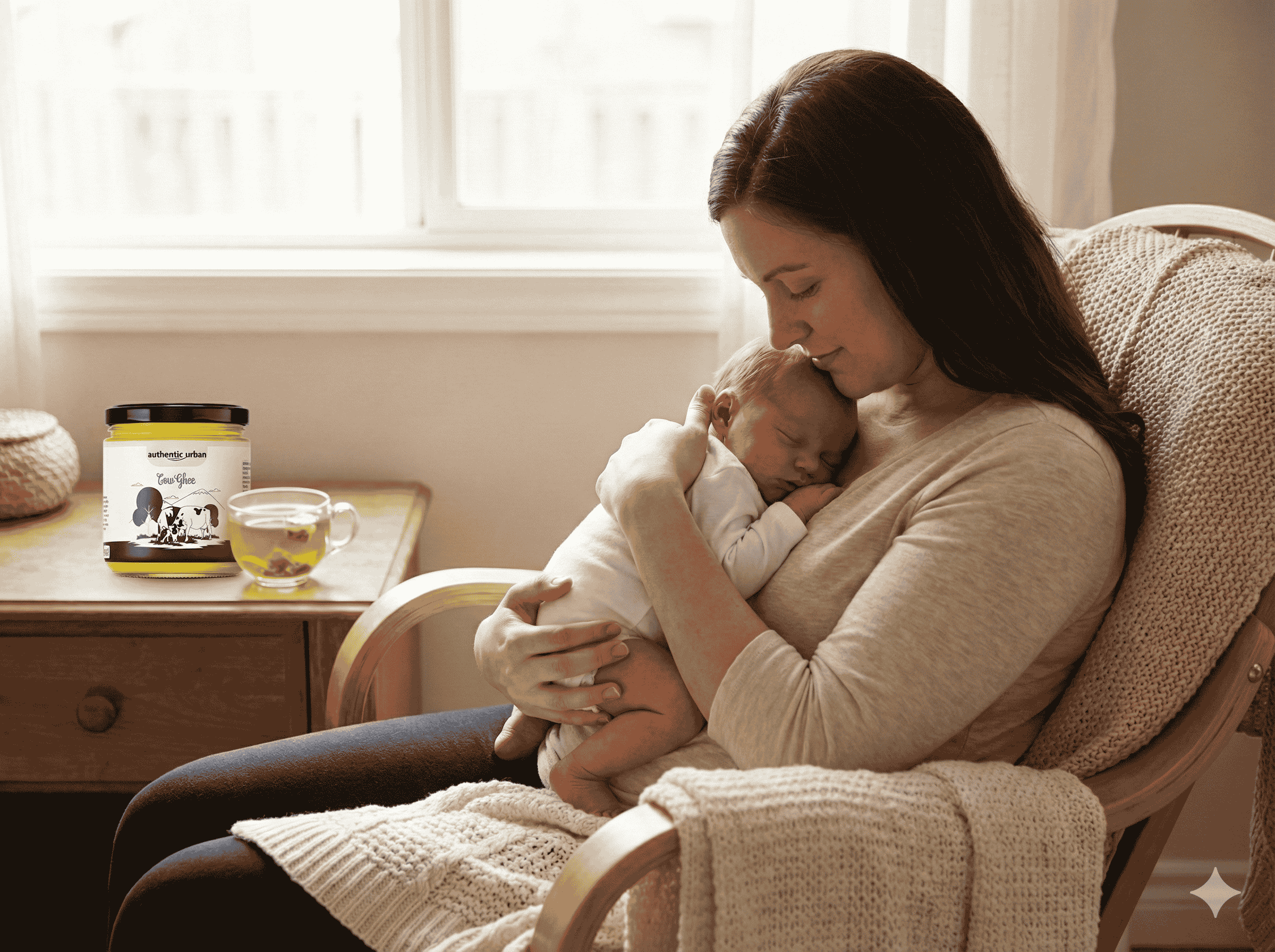 Mother holding newborn baby - Postpartum Wellness