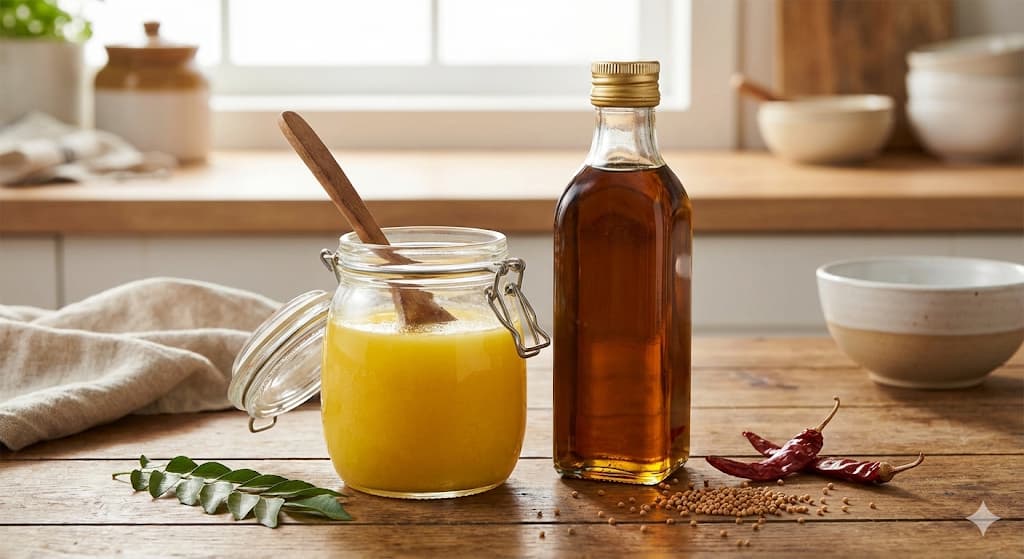 Ghee vs Mustard Oil: Complete Health Comparison for Indian Cooking