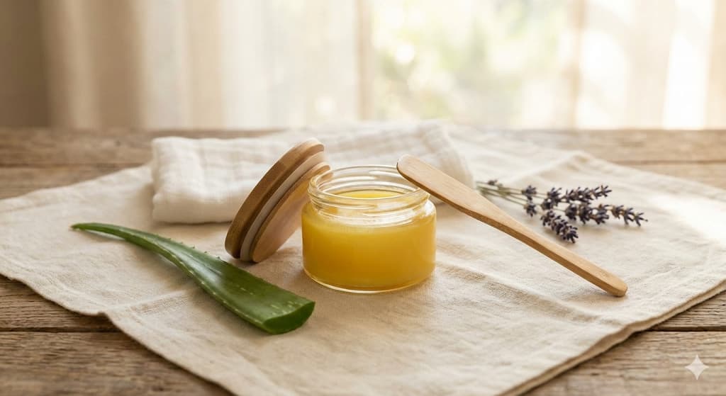 Ghee for burns and sunburn – golden A2 ghee for natural first aid and skin healing when used after cooling