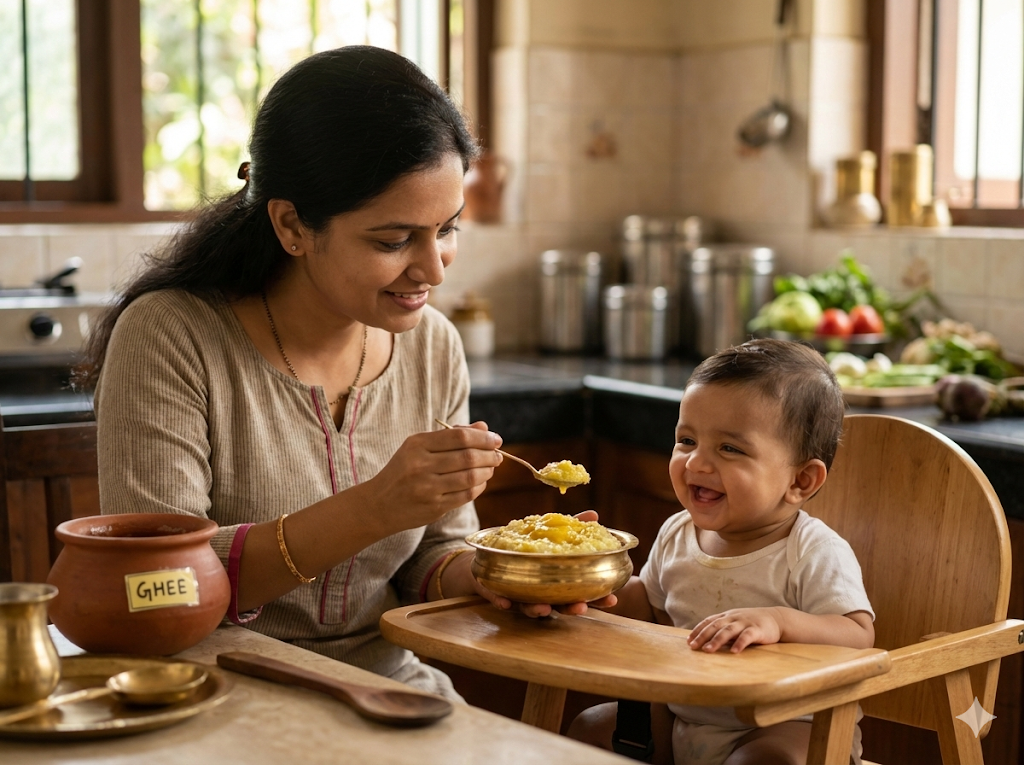 Ghee Recipes for Baby Weaning - Traditional Indian First Foods with Ghee