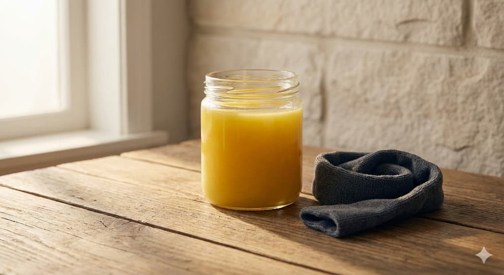 Athlete drinking ghee for muscle recovery